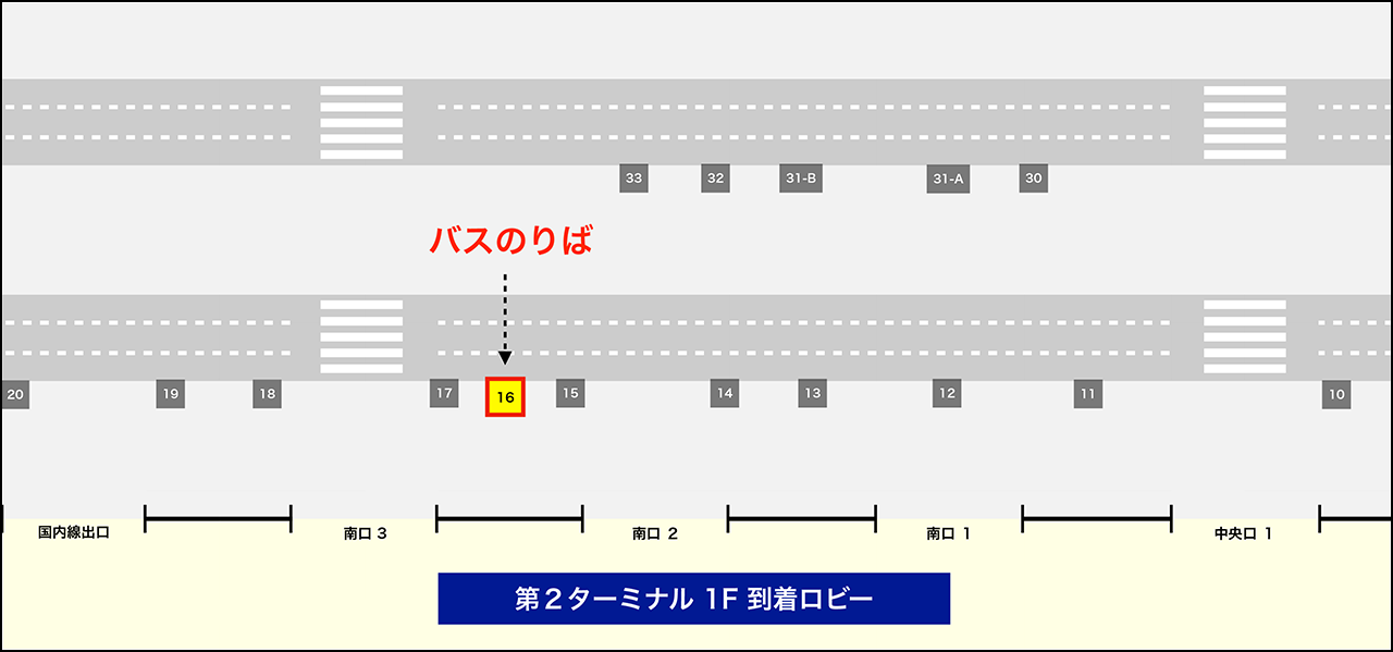 成田空港第２ターミナル 16番のりば